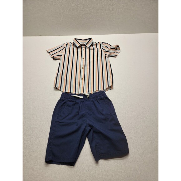 Eddie Bauer Boys 2 Piece Plaid  Button Down Shirt & Shorts, Size 6 - Picture 1 of 14